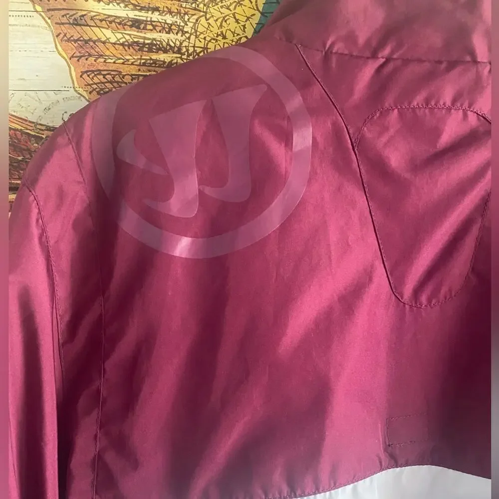 Warrior Men's Small Burgundy Layered‎ Athletic Windbreaker Warm Up Jacket